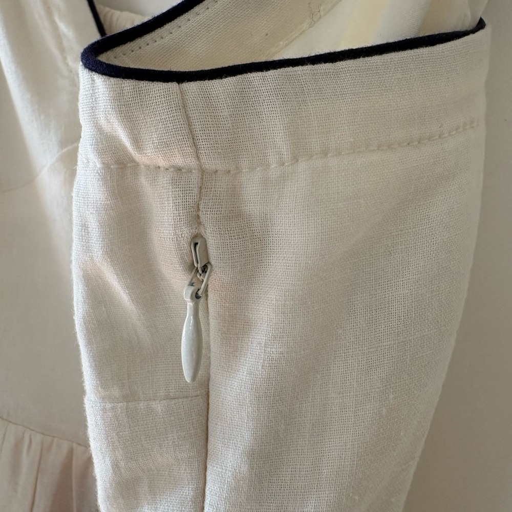 Maeve Cream Midi Sundress with Contrast Piping - Picture 14 of 14